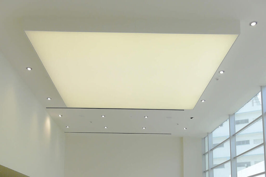 ceiling lighting car showroom