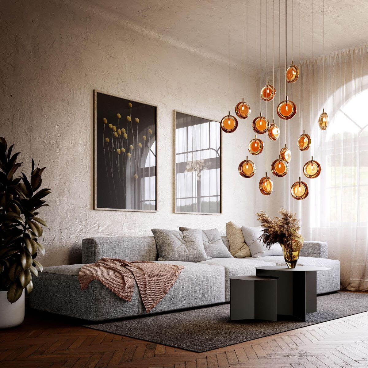 Bomma Lighting - Amber Lens Pendant