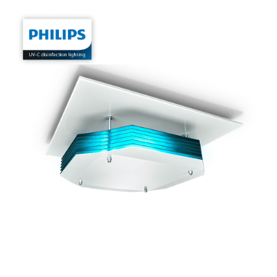 UV-C disinfection upper air ceiling mounted