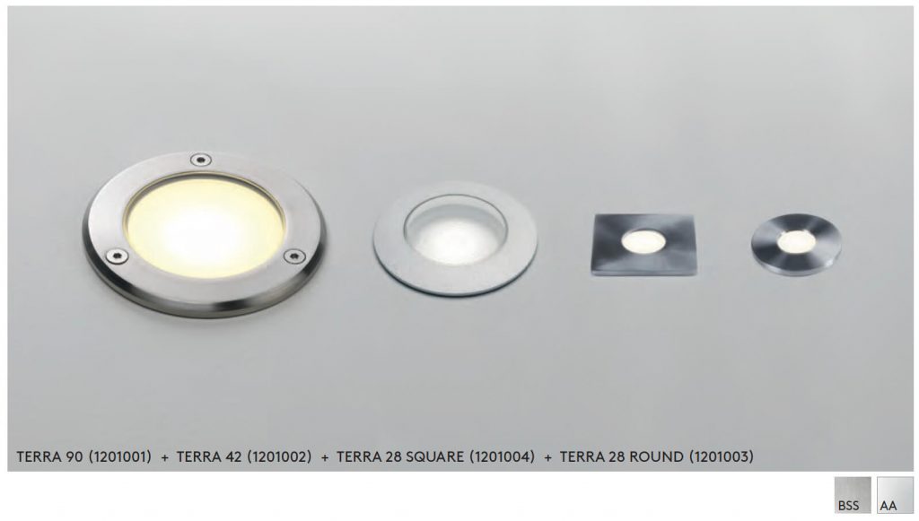 Outdoor lighting fixtures - ground