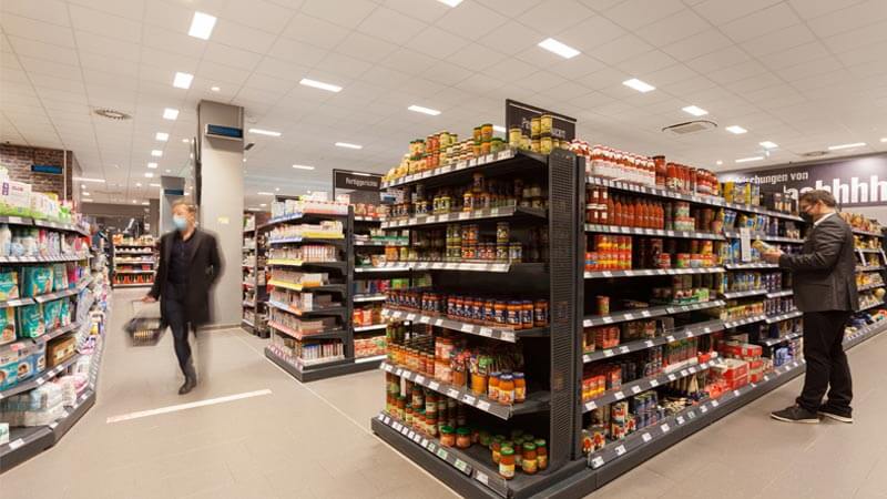 UVC Lighting in Supermarket