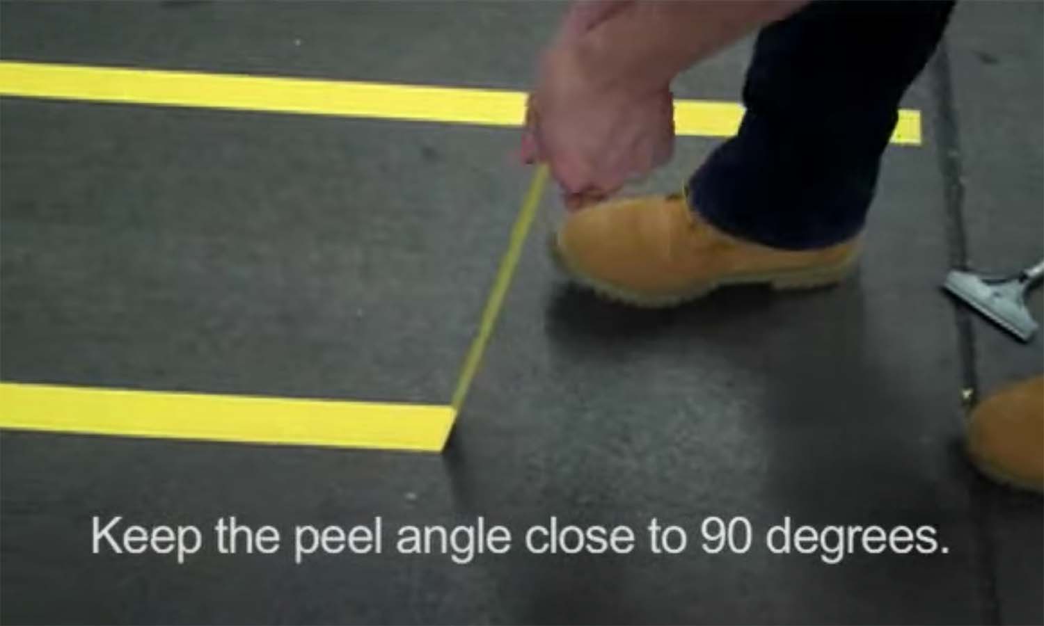 How to peel floor marking tape