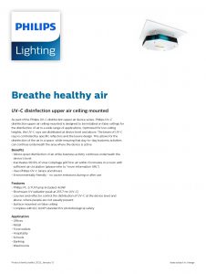 Brochure - UV-C disinfection upper air ceiling mounted